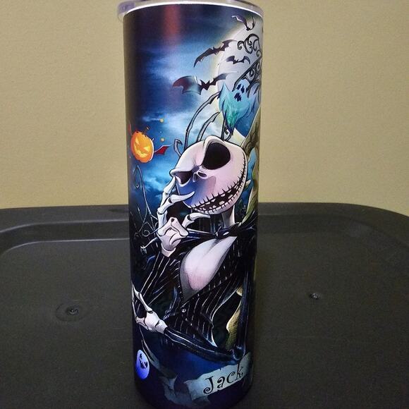 Jack vs Oogie 20oz Stainless Steel Insulated Tumbler & Straw - New Halloween - Picture 3 of 4